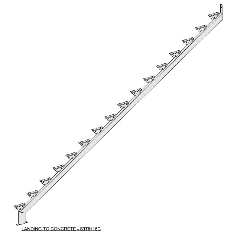 16 Tread Stringer Pair HDG