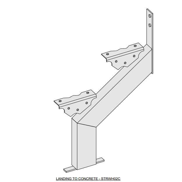 2 Tread Stringer Pair HDG