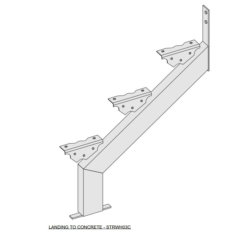 3 Tread Stringer Pair HDG