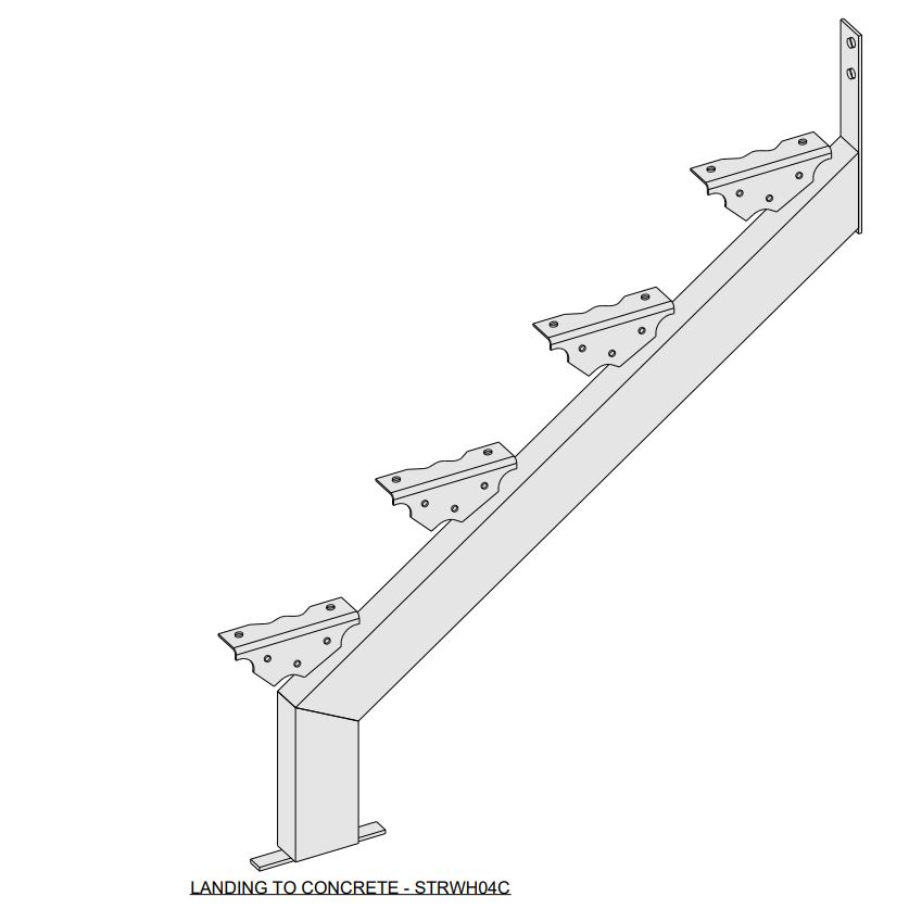 4 Tread Stringer Pair HDG