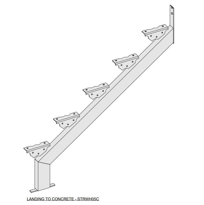 5 Tread Stringer Pair HDG