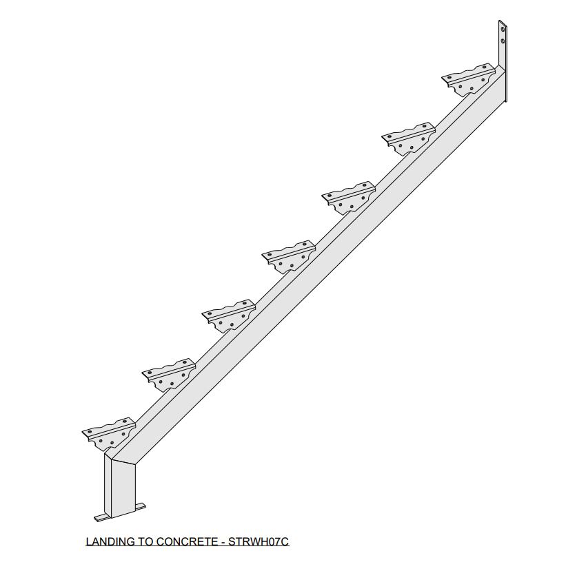 7 Tread Stringer Pair HDG