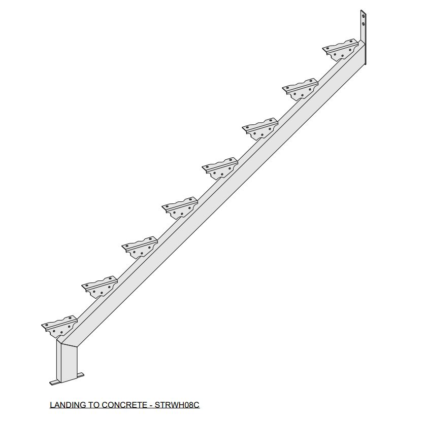 8 Tread Stringer Pair HDG