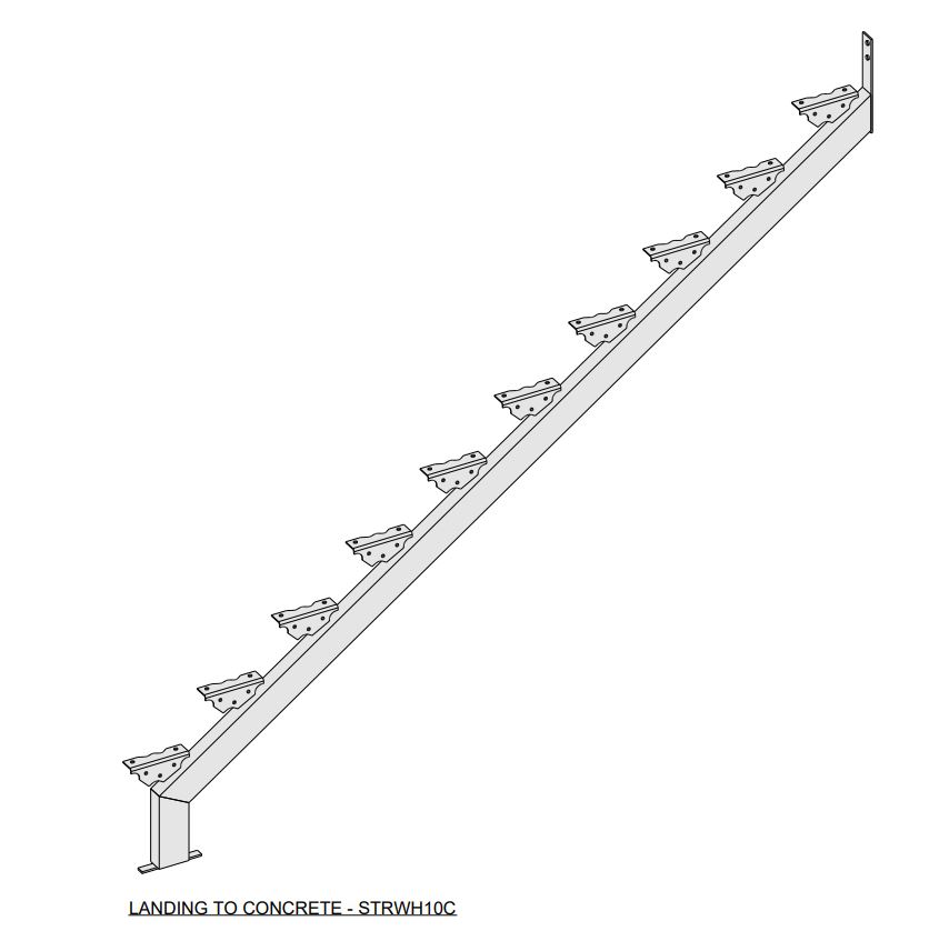 10 Tread Stringer Pair HDG