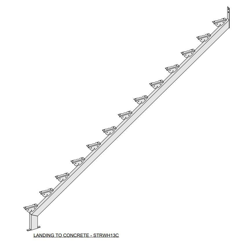 13 Tread Stringer Pair HDG