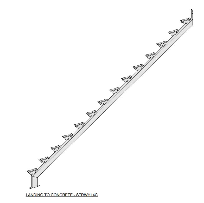 14 Tread Stringer Pair HDG